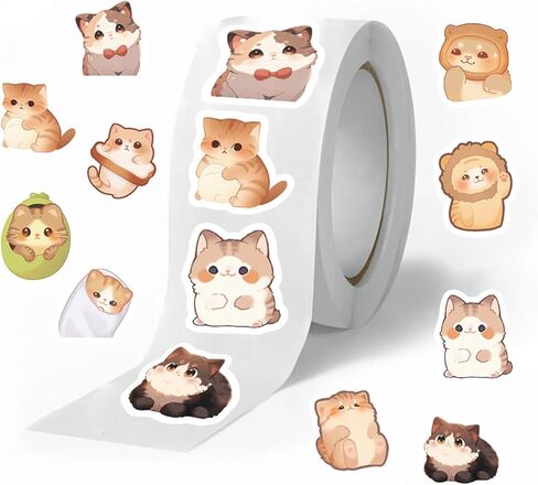 Cute Animals Decals Stickers, 500Pcs Funny Penguins Animals Decals for Teens, Cartoon Lovely Penguin Vinyl Tags Sticker for DIY Scrapbooks Envelopes in Saudi Arabia