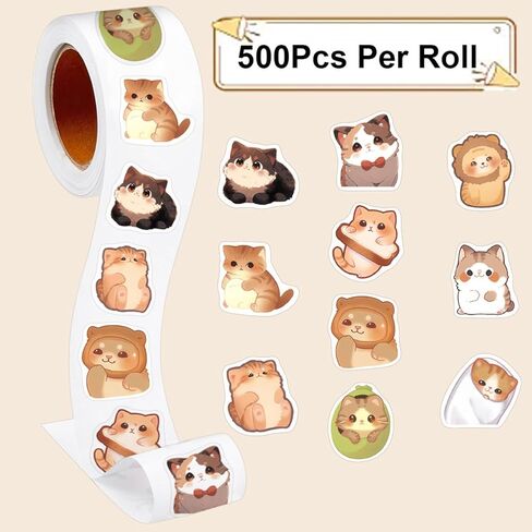 Cute Animals Decals Stickers, 500Pcs Funny Penguins Animals Decals for Teens, Cartoon Lovely Penguin Vinyl Tags Sticker for DIY Scrapbooks Envelopes in Saudi Arabia