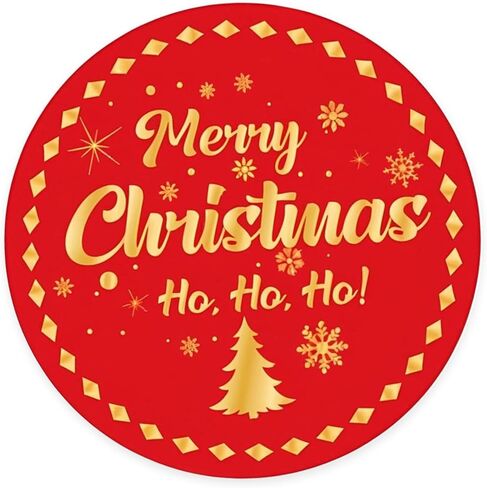 BEISHIDA 200PCS Merry Christmas Gift Stickers, Envelope Seal Round Stickers, 8 Styles Red&White Christmas Tree Snowman Elk Envelope Label Self Adhesive Sealer for Crafts, Cards, Gift Wrapping-1 inch in Saudi Arabia
