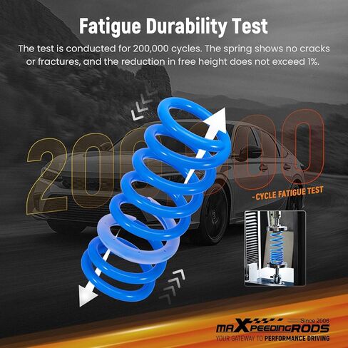 maXpeedingrods Lowering Springs for Ford Mustang Coupe 1979-2004, SAE 9254 High Tensile 1.75" Lowering Coil Springs, Blue in Kuwait