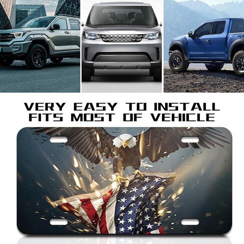 Decorative Front License Plate Cover, Rust-Proof Aluminum Car Vanity Tag, 6x12 Inch with 4 Holes,Personalise Noverlty License Plate Tag for Men & Women - Funny Pet Cat in Kuwait