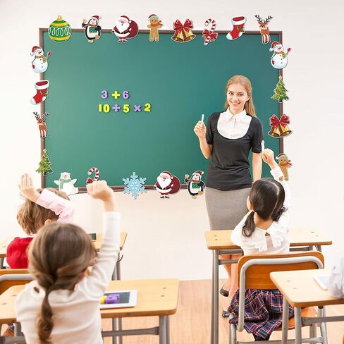 60 قطعة من قصاصات عيد الميلاد لديكورات لوحة الإعلانات، قصاصات ورقية موضوع عيد الميلاد لفصل الشتاء وعيد الميلاد وحفلات المنزل والمدرسة والفصول الدراسية وديكورات لوحة الإعلانات in Saudi Arabia