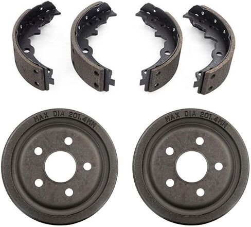 3PC Rear Brake Kit Drum & Shoe Set for Chevrolet Cavalier 2.4L 1995-2002, for Cavalier 2.8L 1985-1994, for Cavalier 3.1L 1990-1994, for Citation 2.5L 1980 1981 in Saudi Arabia
