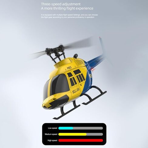RC ERA Bell A60 طائرة هليكوبتر للتحكم عن بعد، 1/42 مقياس 6 محاور جيروسكوبية RC بدون طيار مع تثبيت الارتفاع والإقلاع بمفتاح واحد، وضع 6G للطائرة 2.4 جيجا هرتز للمبتدئين (إصدار التدفق البصري) in Kuwait