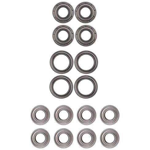 Compatible with Tamiya for TT02 for TT-02 for TT-02D 1/10 RC Car Upgrade Parts Replacement Accessories 16Pcs Ball Bearing Kit RC Upgrade Spare in Saudi Arabia