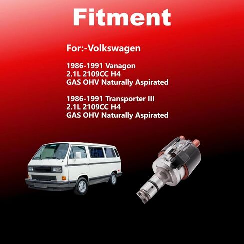 BestParts 025905237 موزع الإشعال متوافق مع Volkswagen 1986-1991 Vanagon 1986-1991 Transporter III 2.1L 2109CC H4 GAS OHV مستنشق بشكل طبيعي in Saudi Arabia