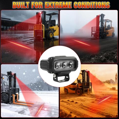 LED Forklift Safety Lights, Red Straight Line ZoneForklift Warning Lights, Industrial Warehouse Pedestrian Area Spotlight, 1PCS in Saudi Arabia