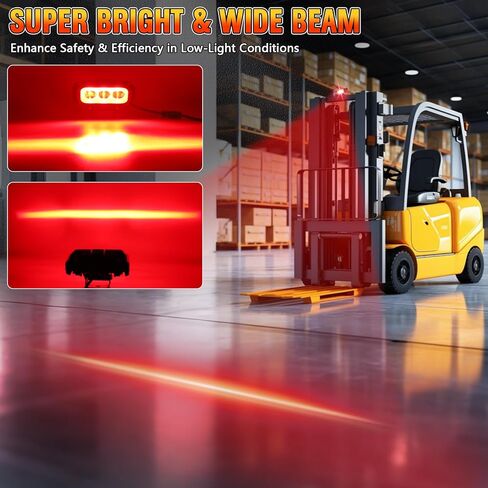 LED Forklift Safety Lights, Red Straight Line ZoneForklift Warning Lights, Industrial Warehouse Pedestrian Area Spotlight, 1PCS in Saudi Arabia