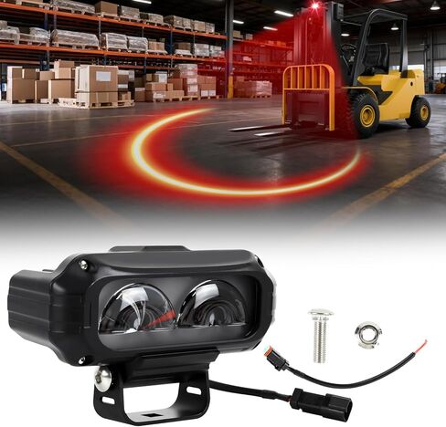 LED Forklift Safety Lights, Red Straight Line ZoneForklift Warning Lights, Industrial Warehouse Pedestrian Area Spotlight, 1PCS in Saudi Arabia