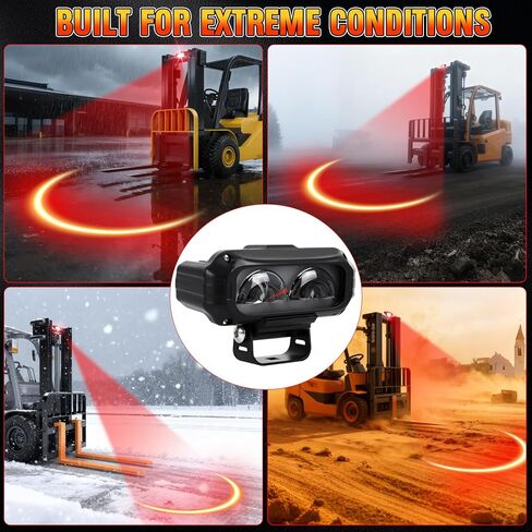 LED Forklift Safety Lights, Red Straight Line ZoneForklift Warning Lights, Industrial Warehouse Pedestrian Area Spotlight, 1PCS in Saudi Arabia