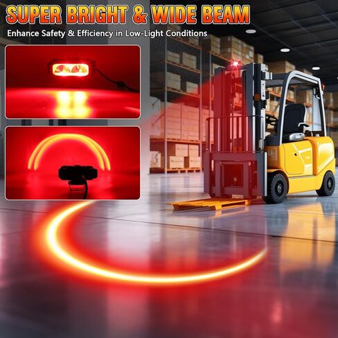 LED Forklift Safety Lights, Red Straight Line ZoneForklift Warning Lights, Industrial Warehouse Pedestrian Area Spotlight, 1PCS in Saudi Arabia