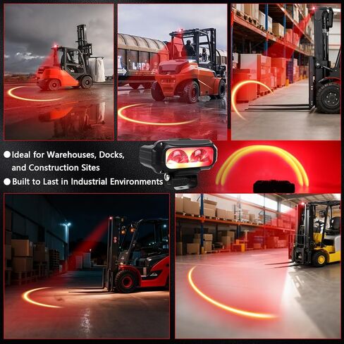 LED Forklift Safety Lights, Red Straight Line ZoneForklift Warning Lights, Industrial Warehouse Pedestrian Area Spotlight, 1PCS in Saudi Arabia