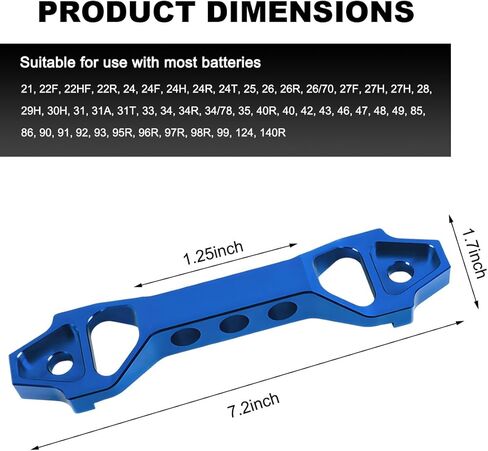مجموعة تثبيت البطارية، طقم حامل بطارية من الألومنيوم مع 2 براغي J و4 صواميل و4 فواصل، قفل دعامة تثبيت للبطارية العالمية لسيارات السيدان وسيارات الدفع الرباعي وسيارات RVs وإكسسوارات السيارة (أحمر) in Kuwait