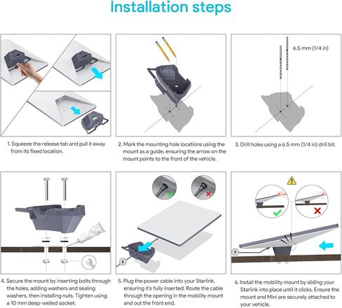 XLTTYWL Starlink حامل جداري طويل، طول ممتد، طقم تركيب Starlink لطقم الإنترنت Starlink عبر الأقمار الصناعية، مصمم للتركيب على الحائط، والإفريز، واللفافة، متوافق مع Starlink Dishy in Kuwait