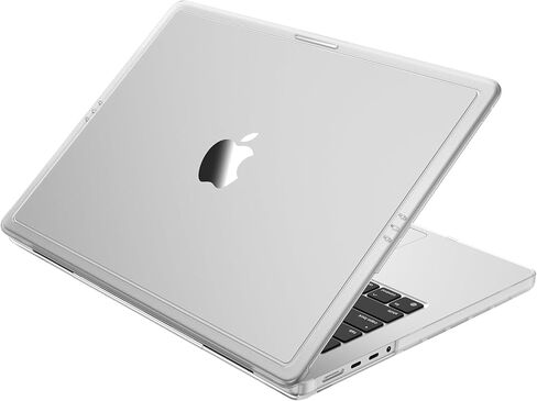 حافظة DuraGuard لجهاز MacBook Pro مقاس 14 بوصة | M5 M4 M3 M2 M1 برو/ماكس 2025-2021 | إيدج فورتيفاي تك | ترقية مكافحة الكراك | غطاء الكمبيوتر المحمول الواقي ذو الغلاف الصلب | الفضاء الأسود واضح in Saudi Arabia