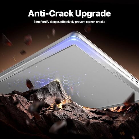 حافظة DuraGuard لجهاز MacBook Pro مقاس 14 بوصة | M5 M4 M3 M2 M1 برو/ماكس 2025-2021 | إيدج فورتيفاي تك | ترقية مكافحة الكراك | غطاء الكمبيوتر المحمول الواقي ذو الغلاف الصلب | الفضاء الأسود واضح in Saudi Arabia