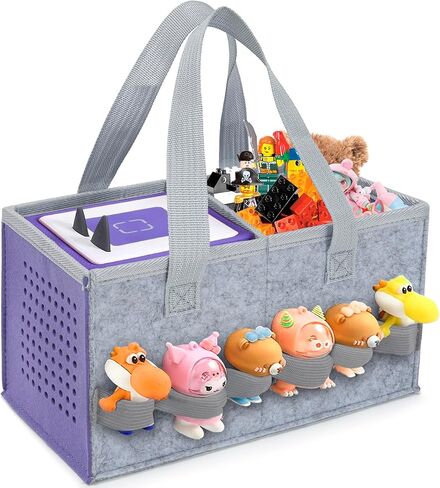 Carrying Case for Toniebox Starter Set and Figurines, Portable Travel Felt Cloth Musical Toy Folding Bag with Handle for Toniebox 2 and Accessories (Pink) in Saudi Arabia