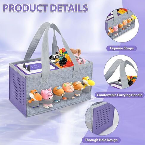 Carrying Case for Toniebox Starter Set and Figurines, Portable Travel Felt Cloth Musical Toy Folding Bag with Handle for Toniebox 2 and Accessories (Pink) in Saudi Arabia