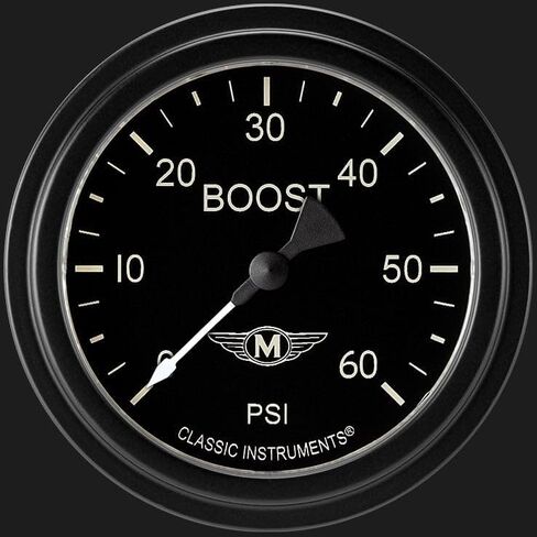 Classic Instruments MA343BLF Moal Bomber 2 5/8"" Boost Gauge 60 PSI Electric in Saudi Arabia