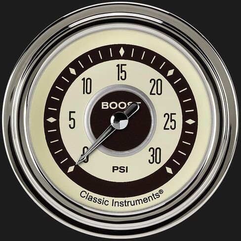 Classic Instruments NT342SLC Nostalgia 2 5/8"" Boost Gauge 30 PSI Electric in Saudi Arabia