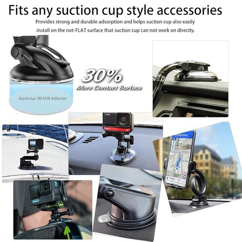 3M Double Sided Adhesive Pads,Car Mount Sticky Pad Replacement. 3M Sticky Dash Cam Mounting Tape.Heavy Duty Tape Sticker for Dashboard &Daily Use.Waterproof,Heat-resistant.Squares&Round,8 PCS in Kuwait