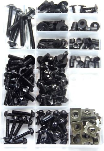 M5 M6 CNC Fairing Bolt Kit هيكل السيارة المسمار متوافق مع سوزوكي GSXR GSX R 600 750 K6 2006 2007 أحمر in Saudi Arabia