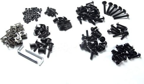 M5 M6 CNC Fairing Bolt Kit هيكل السيارة المسمار متوافق مع سوزوكي GSXR GSX R 600 750 K6 2006 2007 أحمر in Saudi Arabia