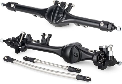F10T Offset Straight Axle,CNC Machined Aluminum Front Rear Axle Set for VS4-10 SCX10 II Leaf Chassis 1/10 Scale RC Crawler Built (Silver) in Kuwait