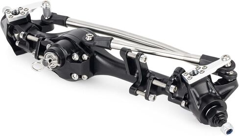 F10T Offset Straight Axle,CNC Machined Aluminum Front Rear Axle Set for VS4-10 SCX10 II Leaf Chassis 1/10 Scale RC Crawler Built (Silver) in Kuwait