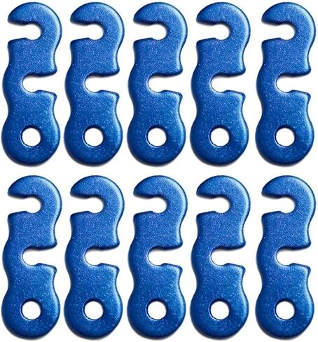 Paracord Accessories,Rope Tensioner 50Pcs Tent Rope Buckles Aluminium Alloy Wind Cord Tensioner Fastener Guyline Adjuster Tensione(Blue) in Saudi Arabia