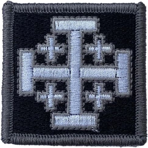 Jerusalem Cross - 2" x 2" Tactical Morale Patch - Olive Drab in Saudi Arabia