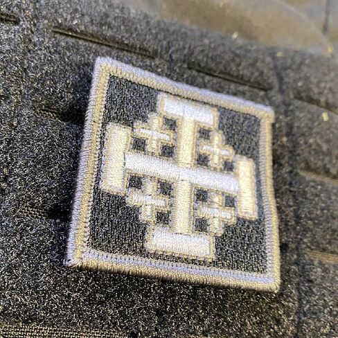 Jerusalem Cross - 2" x 2" Tactical Morale Patch - Olive Drab in Saudi Arabia