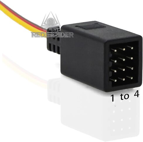 2pcs JR Style Servo Plug Splitter 1 Male to 2/4/5Female Y Harness Leads Y Splitter Cable Lead Wire 350mm for RC Cars Airplane Drone Receiver Servo ESC Cable Servo Fan 2pcs (1 Male to 4Female) in Saudi Arabia