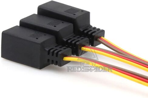 2pcs JR Style Servo Plug Splitter 1 Male to 2/4/5Female Y Harness Leads Y Splitter Cable Lead Wire 350mm for RC Cars Airplane Drone Receiver Servo ESC Cable Servo Fan 2pcs (1 Male to 4Female) in Saudi Arabia