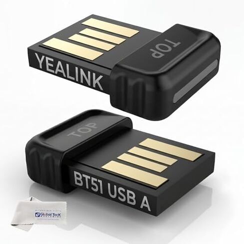 Yealink BT51 USB C Bluetooth Dongle لسماعات BH70، BH71، BH72، BH74، BH76، يعمل مع أجهزة الكمبيوتر الشخصية وأجهزة الكمبيوتر المحمولة وأجهزة Mac والهواتف المكتبية، والفرق والتكبير المتوافق، نطاق 100 قدم، التوصيل والتشغيل، صوت عالي الدقة، التحكم في المكالمات in Saudi Arabia