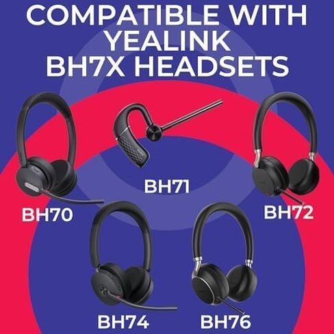 Yealink BT51 USB C Bluetooth Dongle لسماعات BH70، BH71، BH72، BH74، BH76، يعمل مع أجهزة الكمبيوتر الشخصية وأجهزة الكمبيوتر المحمولة وأجهزة Mac والهواتف المكتبية، والفرق والتكبير المتوافق، نطاق 100 قدم، التوصيل والتشغيل، صوت عالي الدقة، التحكم في المكالمات in Saudi Arabia