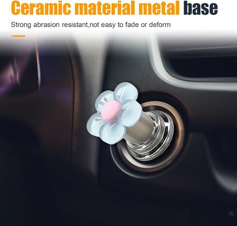 Flower Car Push to Start Button Cover, Cute Car Engine Start/Stop Joystick Covers, Universal One Button Key Ignition Starter Cover Vehicle Interior Decoration Accessory for Women Girl(Purple) in Kuwait