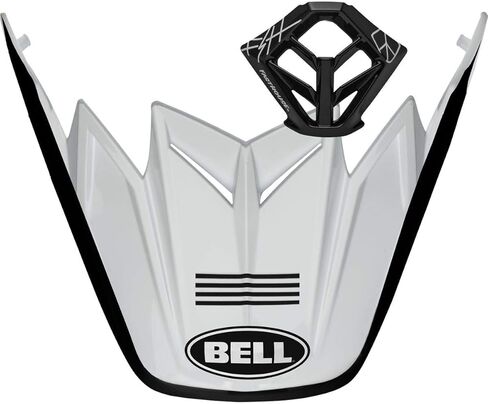 مجموعة إكسسوارات خوذة الدراجات النارية للطرق الوعرة Bell Moto-9 - قناع/قطعة الفم - 4 خطوط غير لامعة أبيض/أسود / مقاس واحد in Saudi Arabia