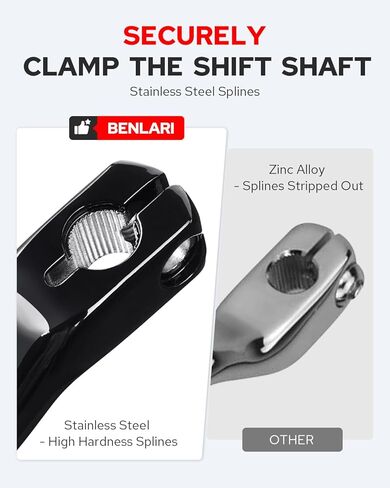 Benlari Heel Toe Shifter Pegs, 304 Stainless Steel Shifter Lever Pegs Fit for Harley Touring Street Glide Road Glide Road King Electra Glide 1988-2024, FL Softail 1986-2017, Trike 2008-2024, Chrome in Saudi Arabia