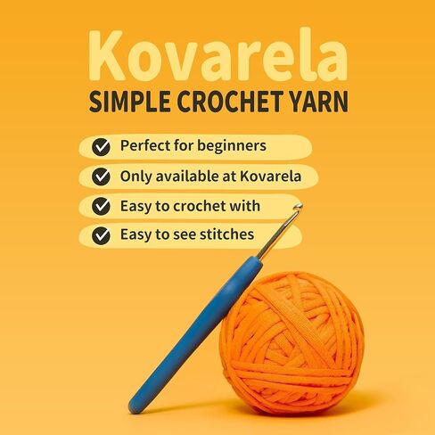 مجموعة أدوات الكروشيه للمبتدئين من Kovarela مع خيوط كروشيه بسيطة - مع دروس فيديو خطوة بخطوة (Penguin) in Saudi Arabia
