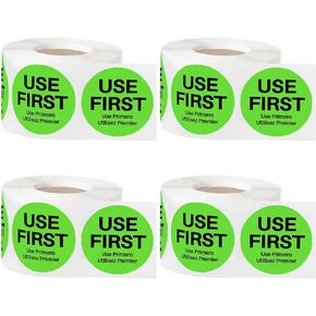 Epakh 2000 Pcs Use First Stickers Food Service 1.5 Inch Inventory Control Labels for Restaurant Permanent Adhesive Food Circle Dot Label Paper(Orange) in Kuwait