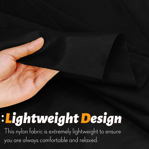 نسيج Vonty مقاوم للماء من نسيج النايلون المقاوم للتمزق من The Yard - عرض 60 بوصة (1 ياردة)، أقمشة سوداء مقاومة للماء وأقمشة خفيفة الوزن للطائرات الورقية لحقيبة الخيمة والقماش DIY الحرفية للسفر في الهواء الطلق in Kuwait