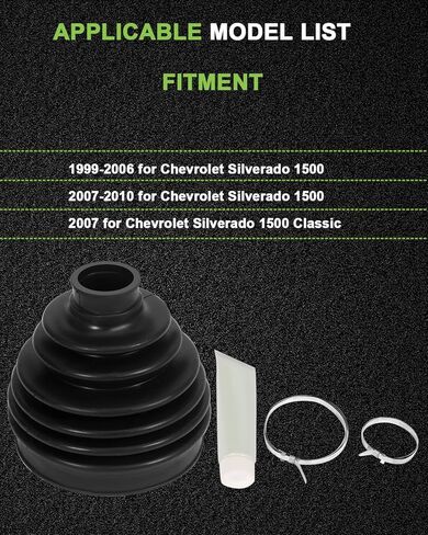 SCITOO CV Axle Boot Kit fits for 1999-2010 for Chevrolet Silverado 1500 Silverado 1500 Classic 5.3L 4.3L 6.0L 4.8L 6.2L Front Outer in Saudi Arabia