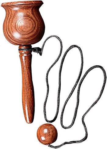 Wooden Ball & Cup Handcrafted Pottery Game in Saudi Arabia