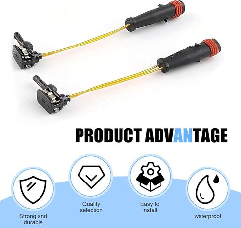 4 PCS Brake Pad Sensor Wire, Front/Rear Brake Pad Switch Sensor Plug Wire Harness, OEM#2115401717 2205400617 2205400717, Compatible with Mercedes Benz E350 W211 W220 C300 C350 (Black) in Saudi Arabia