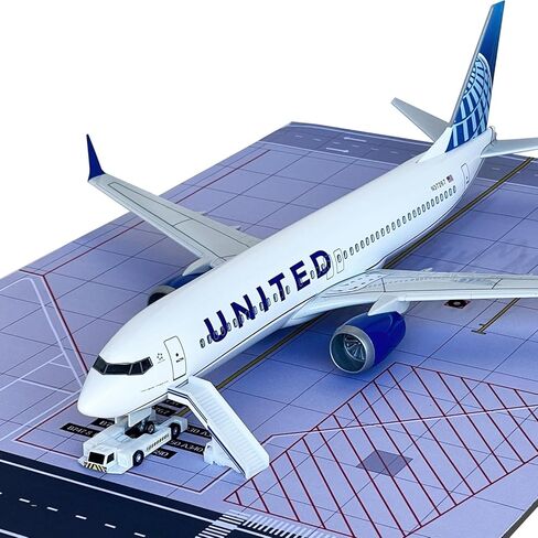 نموذج طائرة B737 بمقياس 1/130 طائرة نموذجية 737 مع أضواء LED وإكسسوارات مشهد المطار عرض مثالي وهدية in Kuwait