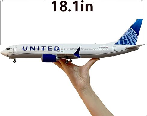نموذج طائرة B737 بمقياس 1/130 طائرة نموذجية 737 مع أضواء LED وإكسسوارات مشهد المطار عرض مثالي وهدية in Kuwait