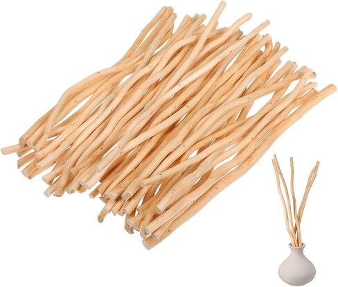 NOLITOY 50pcs Natural Wood Twigs for Crafts: Driftwood Branches -Unfinished Timber Rods for Making Photo Props Art Supplies Home Decor (11.79inch) in Saudi Arabia