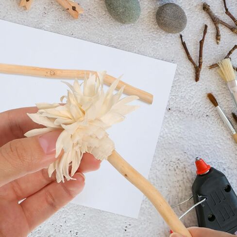NOLITOY 50pcs Natural Wood Twigs for Crafts: Driftwood Branches -Unfinished Timber Rods for Making Photo Props Art Supplies Home Decor (11.79inch) in Saudi Arabia