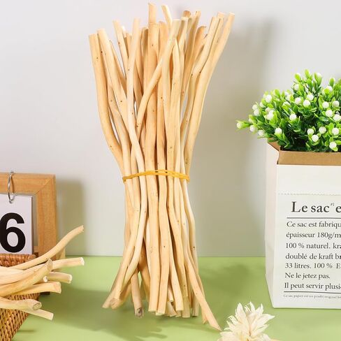 NOLITOY 50pcs Natural Wood Twigs for Crafts: Driftwood Branches -Unfinished Timber Rods for Making Photo Props Art Supplies Home Decor (11.79inch) in Saudi Arabia